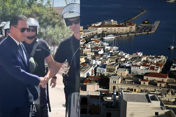 Αμέτρητα κενά στο νοσοκομείο Σύρου - Το επισκέφθηκε ο Γεωργιάδης και χαιρέτησε τους... αστυνομικούς